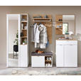 GARDEROBE 5-teilig  in 264/202/38 cm  - Weiß/Eiche Artisan, Design, Glas/Holzwerkstoff (264/202/38cm) - Xora