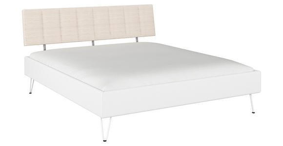 BETT 180/200 cm  in Weiß  - Weiß, Design, Holzwerkstoff/Textil (180/200cm) - Carryhome