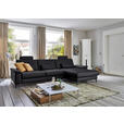 ECKSOFA  in Echtleder Anthrazit  334/176 cm  - Anthrazit/Schwarz, Design, Leder/Metall (334/176cm) - Dieter Knoll