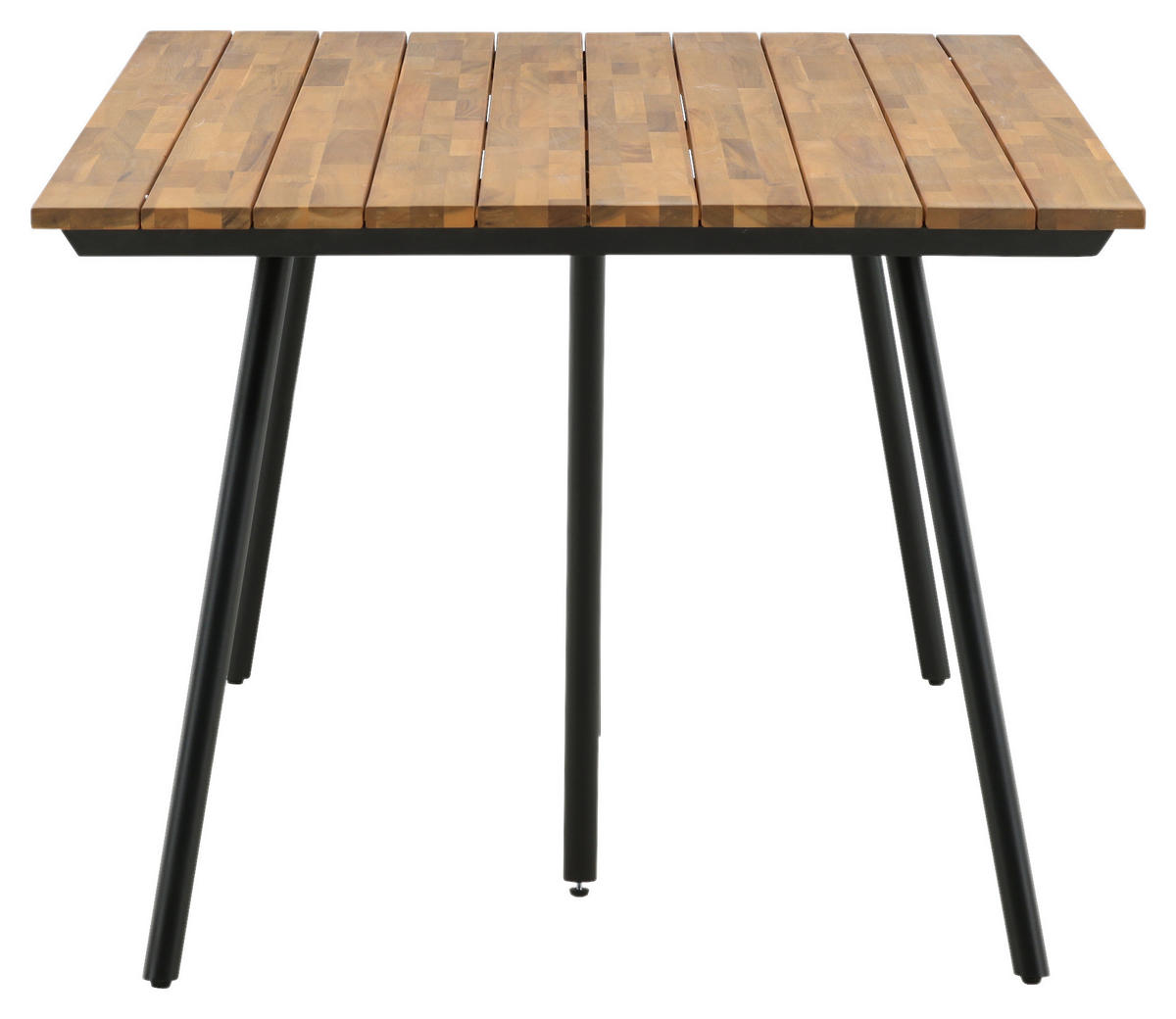 GARTENTISCH 200/100/74 cm Holz, Metall rechteckig  - Schwarz/Teakfarben, KONVENTIONELL, Holz/Metall (200/100/74cm) - Gardenson