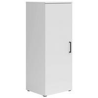 KOMODA, bela  - črna/bela, Moderno, umetna masa/leseni material (45/115/40cm) - Carryhome