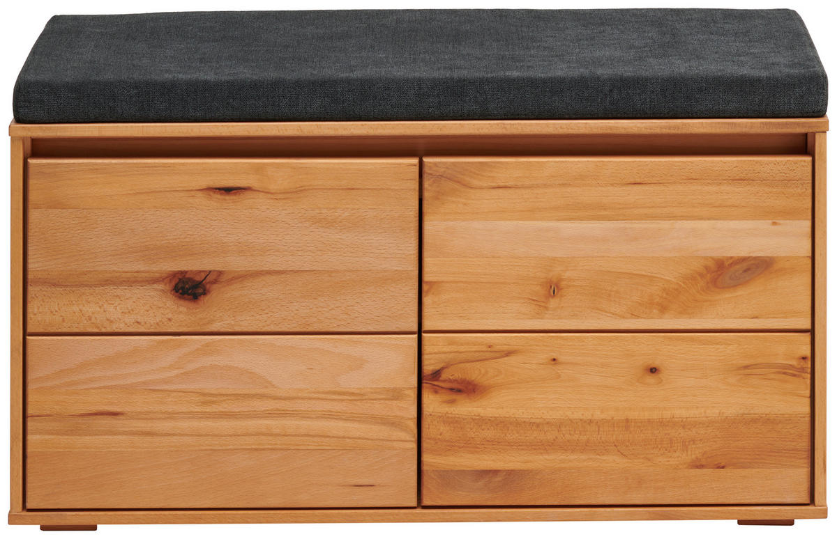 GARDEROBENBANK 85/43/38 cm  - Schwarz/Kernbuche, Natur, Holz/Holzwerkstoff (85/43/38cm) - Cantus