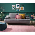 BOXSPRINGSOFA Flachgewebe Grau  - Schwarz/Grau, Design, Textil/Metall (204/93/100cm) - Novel