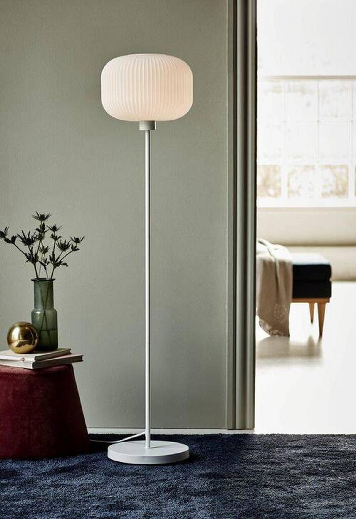 STEHLEUCHTE 30/140 cm    - Weiß, Design, Glas/Metall (30/140cm) - Nordlux