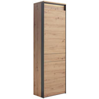GARDEROBENSCHRANK  in 60/200/38 cm  - Schwarz/Eiche Artisan, Design, Holzwerkstoff (60/200/38cm) - Voleo