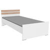 SÄNG 90/200 cm  i vit, ekfärgad   - vit/aluminiumfärg, Klassisk, trämaterial (90/200cm) - Carryhome