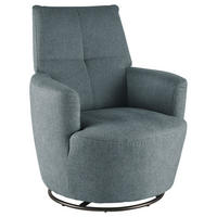SESSEL Webstoff Blau    - Blau/Schwarz, Design, Textil/Metall (80/96/88cm) - SetOne by Musterring
