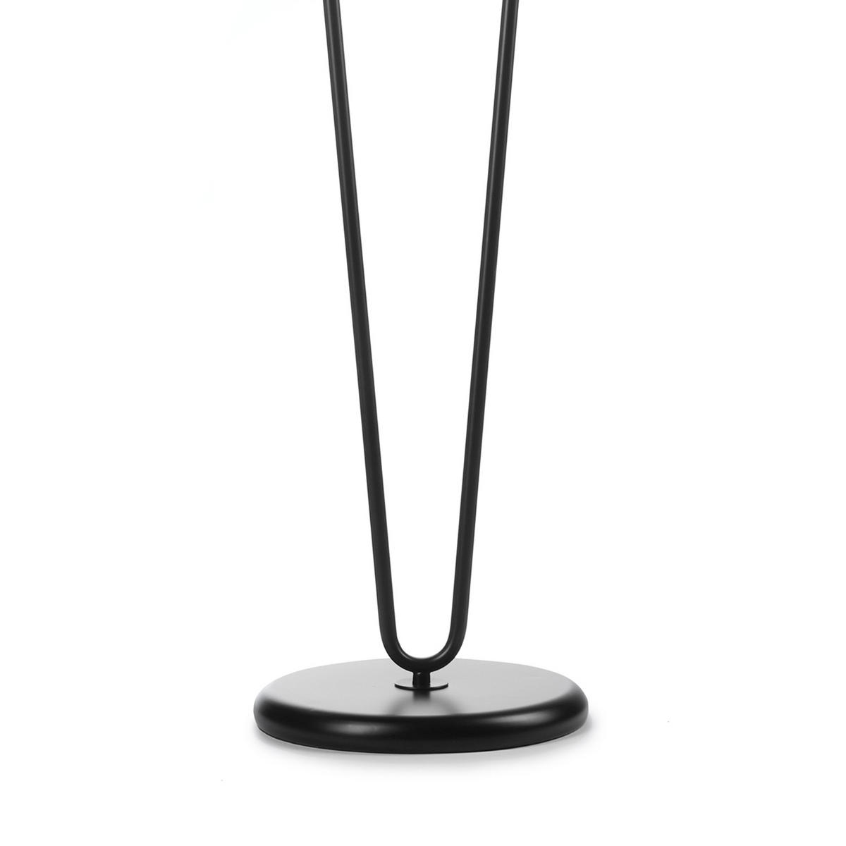 STOJACIA LAMPA, 45/25/144 cm - čierna/krémová, Natur, kov/textil (45/25/144cm)