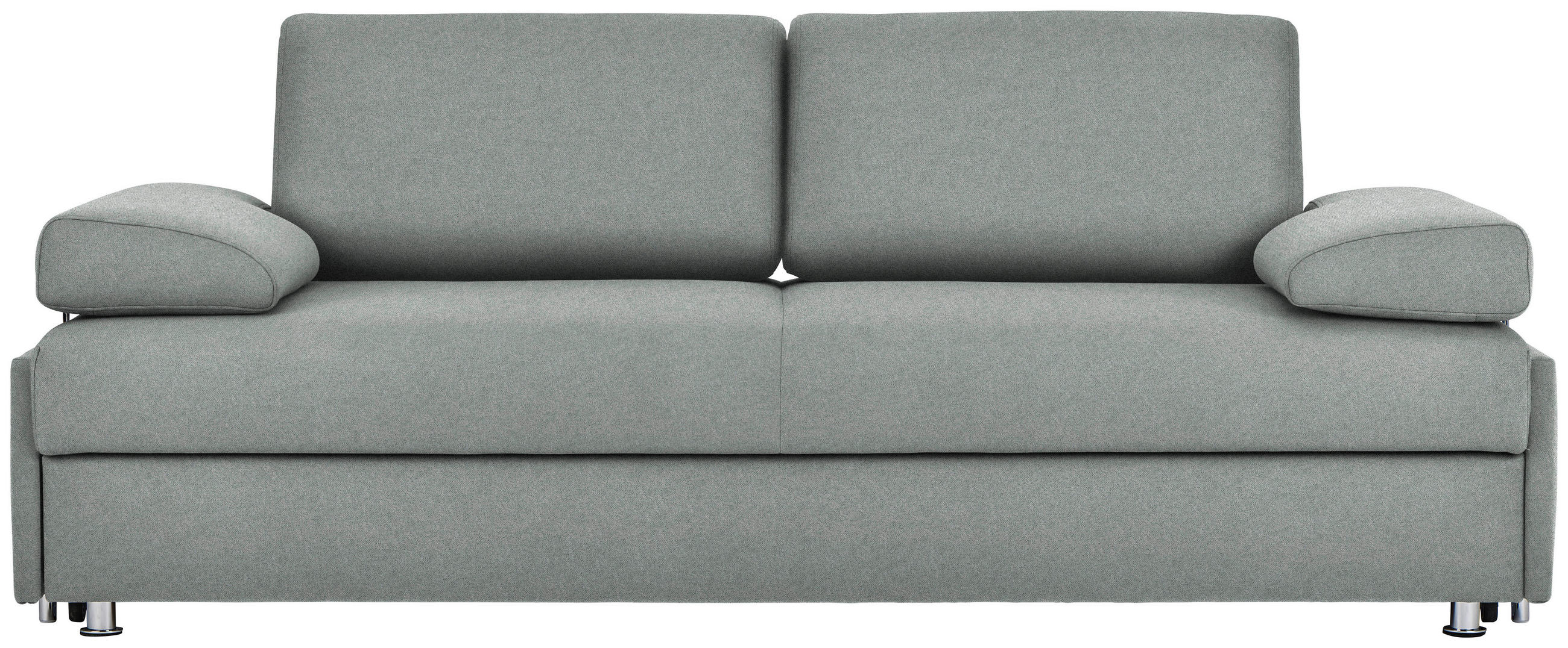 SCHLAFSOFA in Flachgewebe Grau  - Chromfarben/Grau, Design, Textil/Metall (212/84/100cm) - Bali