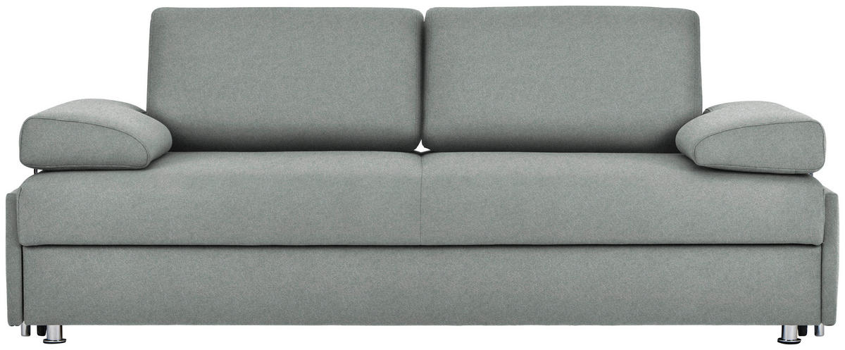 SCHLAFSOFA in Flachgewebe Grau  - Chromfarben/Grau, Design, Textil/Metall (212/84/100cm) - Bali