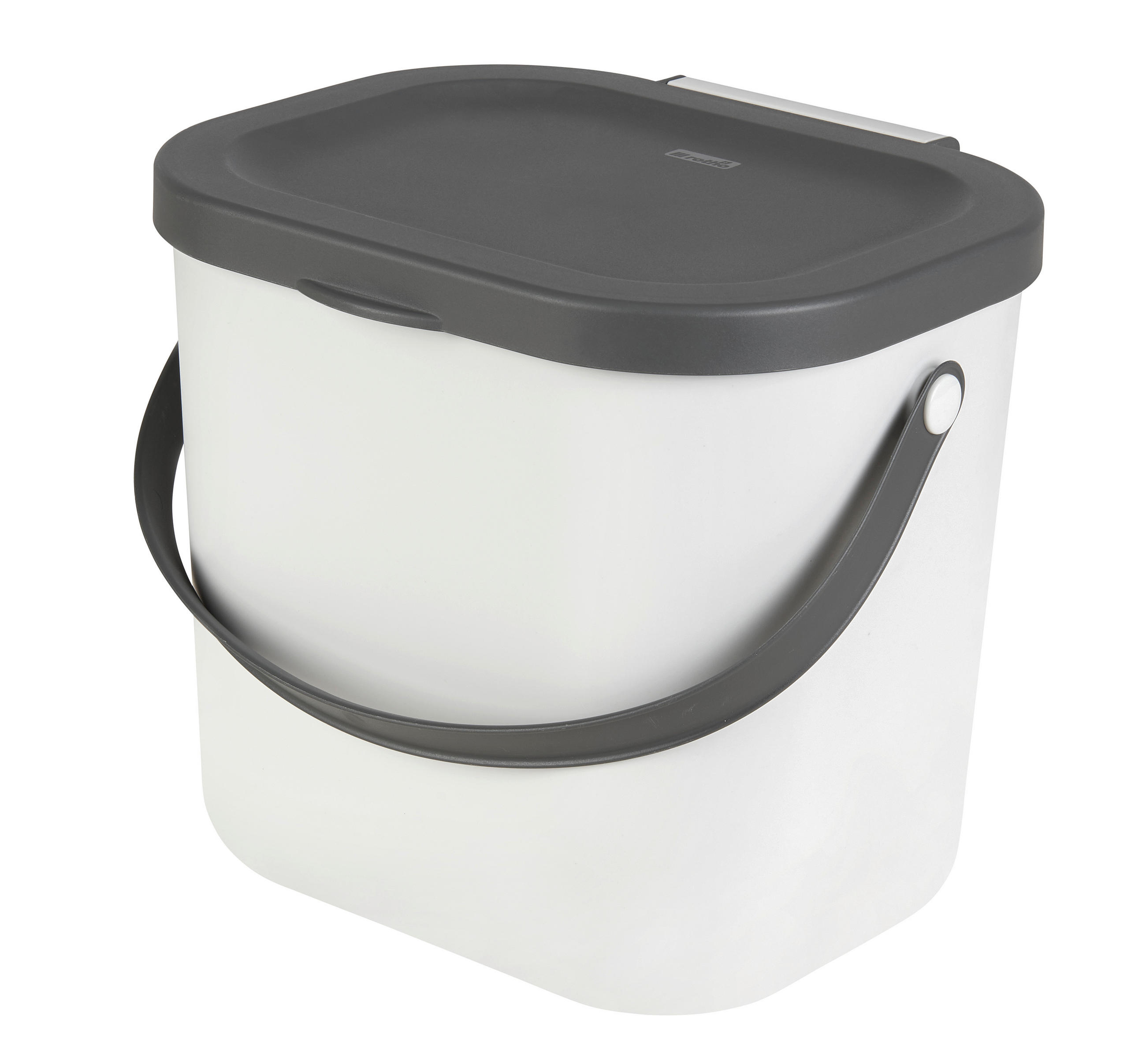 KOŠ NA ODPADKY 6 l - bílá, Basics, plast (23,5/20/20,8cm) - Rotho