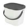 ABFALLSAMMLER 6 l  Kunststoff  - Weiß, Basics, Kunststoff (23,5/20/20,8cm) - Rotho