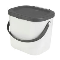 KÔŠ NA ODPADKY  6 l - biela, Basics, plast (23,5/20/20,8cm) - Rotho