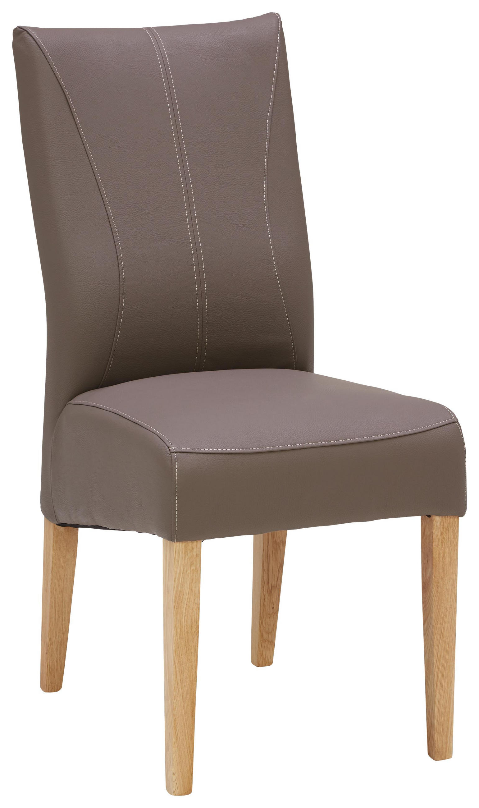 Stuhl in Holz, Textil Taupe