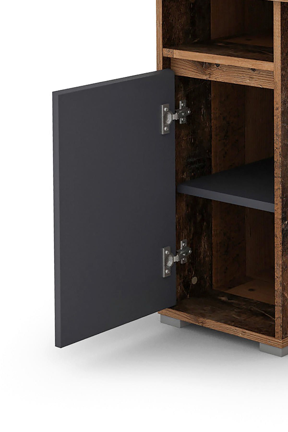 SCHREIBTISCH 138/55/75 cm  in Alteiche, Anthrazit  - Alteiche/Anthrazit, KONVENTIONELL, Holzwerkstoff (138/55/75cm) - MID.YOU