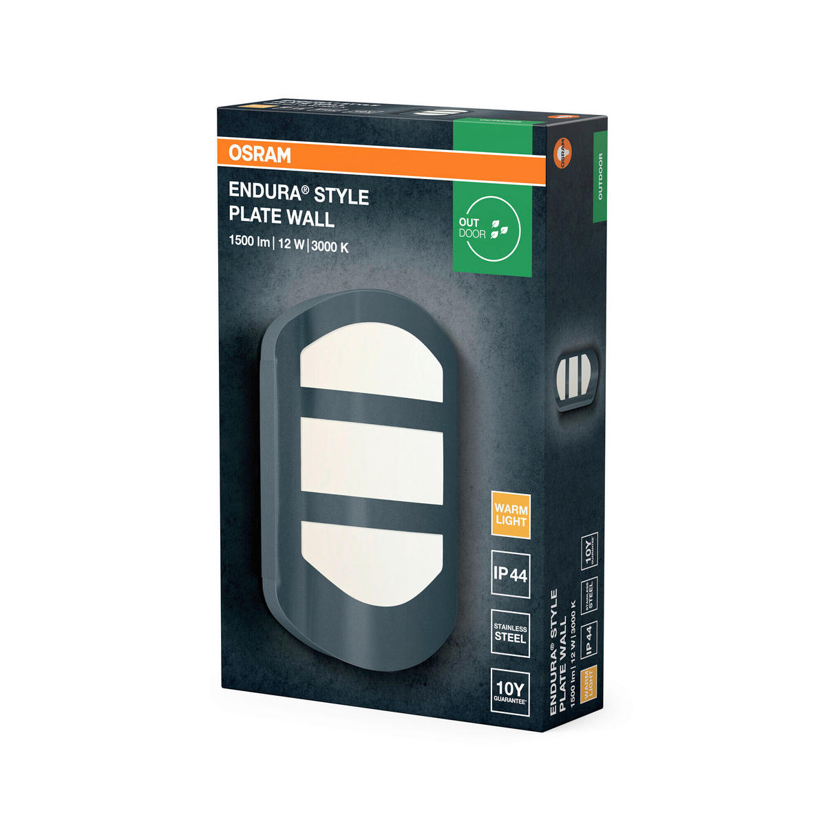 LED-AUßENLEUCHTE 5,4/18/28 cm   - Dunkelgrau, Basics, Kunststoff/Metall (5,4/18/28cm) - Osram