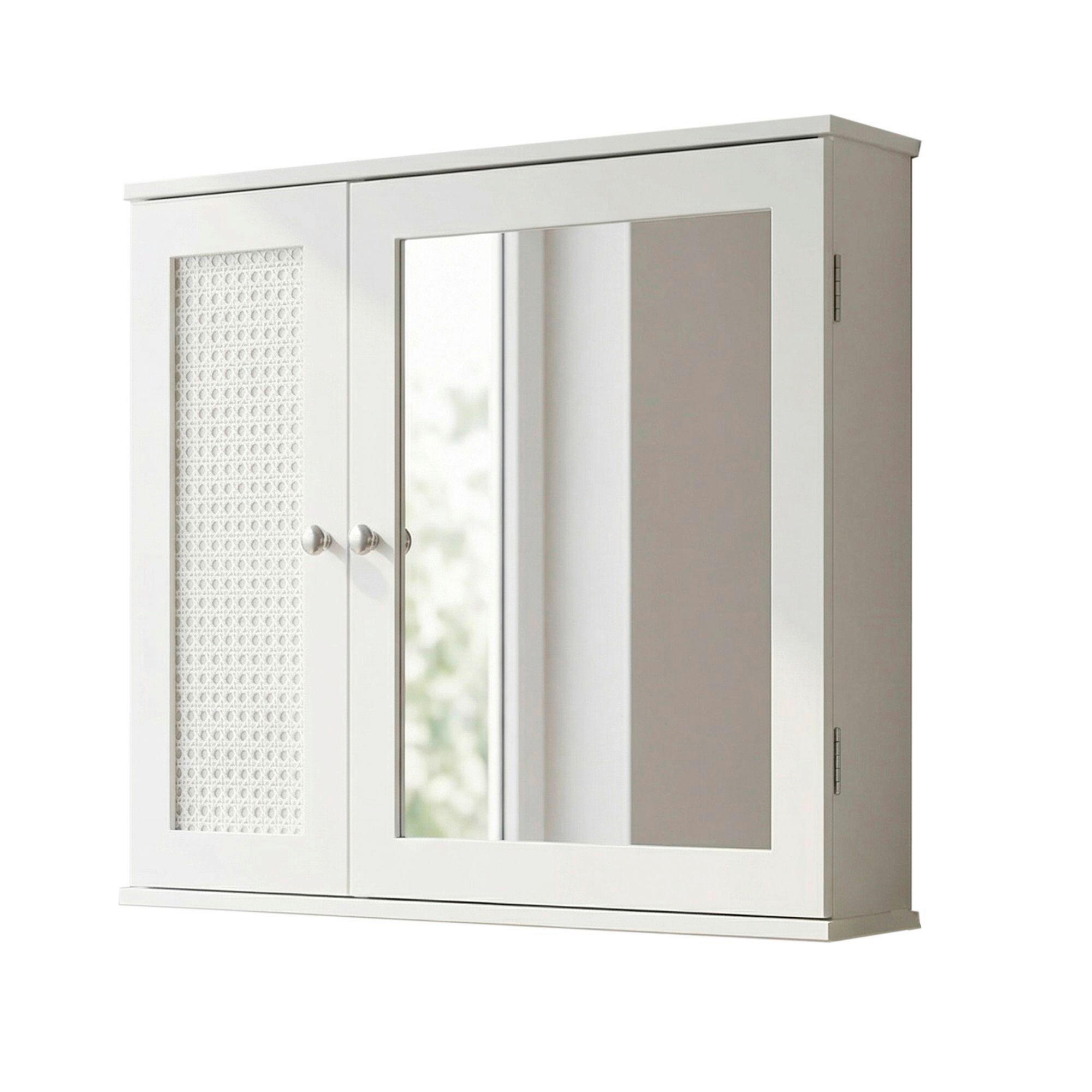 SPEGELSKÅP vit 50/60/15 cm
