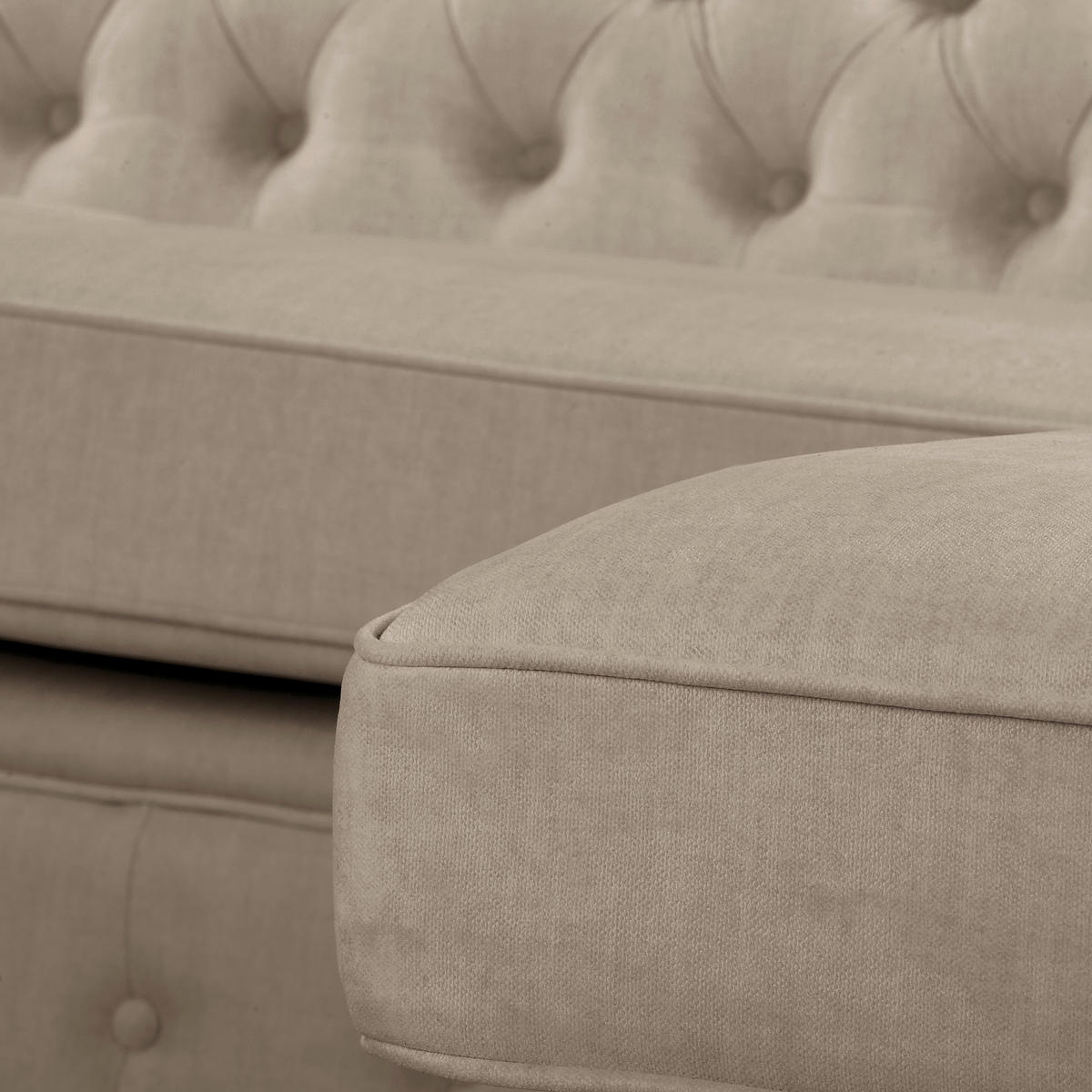 ECKSOFA Laura in Mikrofaser Taupe  284/182 cm  - Taupe/Braun, Design, Holz/Textil (284/182cm) - P & B