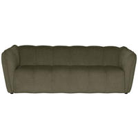 3-SITZER-SOFA LIVOLI Chenille Grün  - Schwarz/Grün, Design, Kunststoff/Textil (217/70/94cm) - MID.YOU
