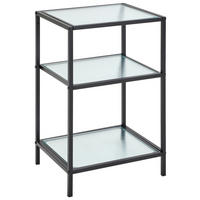 POLC 42/64/35 cm fekete  - fekete, Design, üveg/fém (42/64/35cm) - MID.YOU