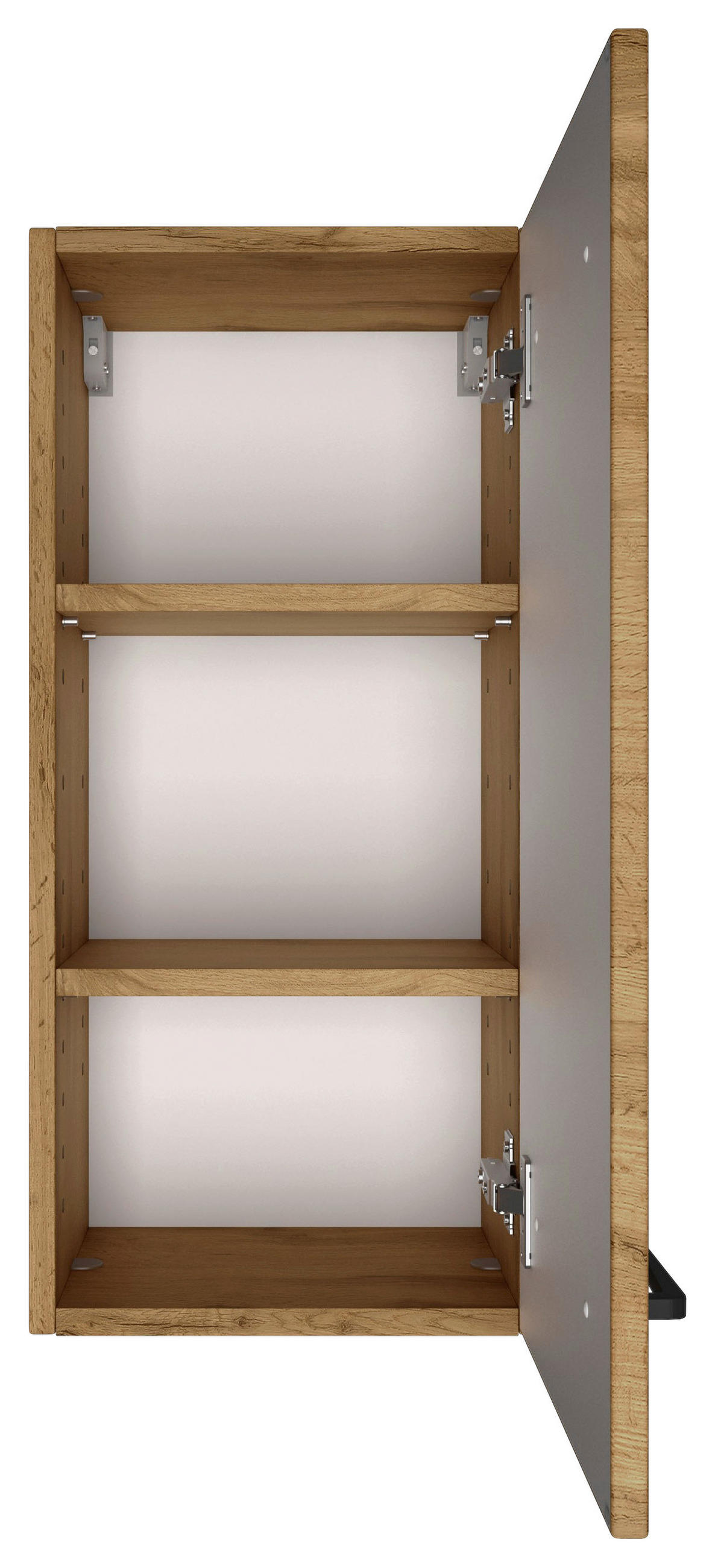 HÄNGESCHRANK 30/64/20 cm  - Eichefarben/Schwarz, Modern, Holzwerkstoff/Metall (30/64/20cm) - Held
