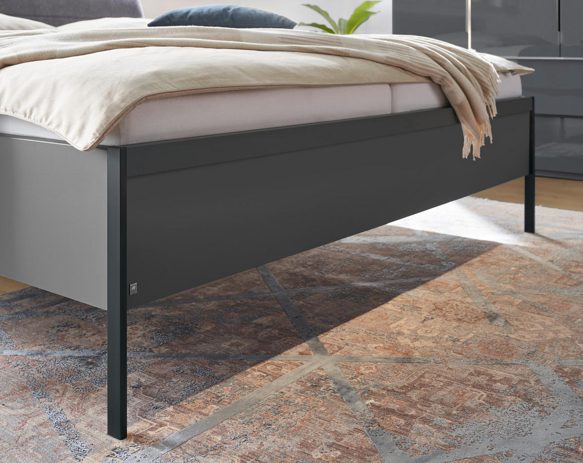 BETTANLAGE - Grau, MODERN, Glas/Textil (180/200cm) - Musterring