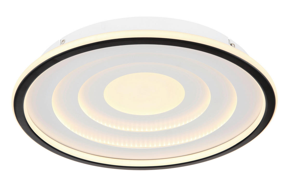 DECKENLEUCHTE 24 W  40/5,7 cm    - Weiss/Opal, Trend, Kunststoff/Metall (40/5,7cm) - Globo