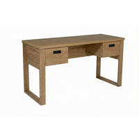 ECKSCHREIBTISCH 140/55/75 cm Eichefarben Stauraum, in verschiedenen Holz-Dekoren erhältlich  - Eichefarben/Schwarz, MODERN, Holzwerkstoff/Metall (140/55/75cm) - Livetastic