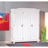 DREHTÜRENSCHRANK 3-türig Kiefer massiv Weiß - Weiß, LIFESTYLE, Holz/Metall (150/180/56cm) - Carryhome