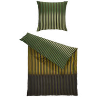 BETTWÄSCHE Elio Satin 155/220 cm  - Dunkelgrün/Hellgrün, Design, Textil (155/220cm) - Novel