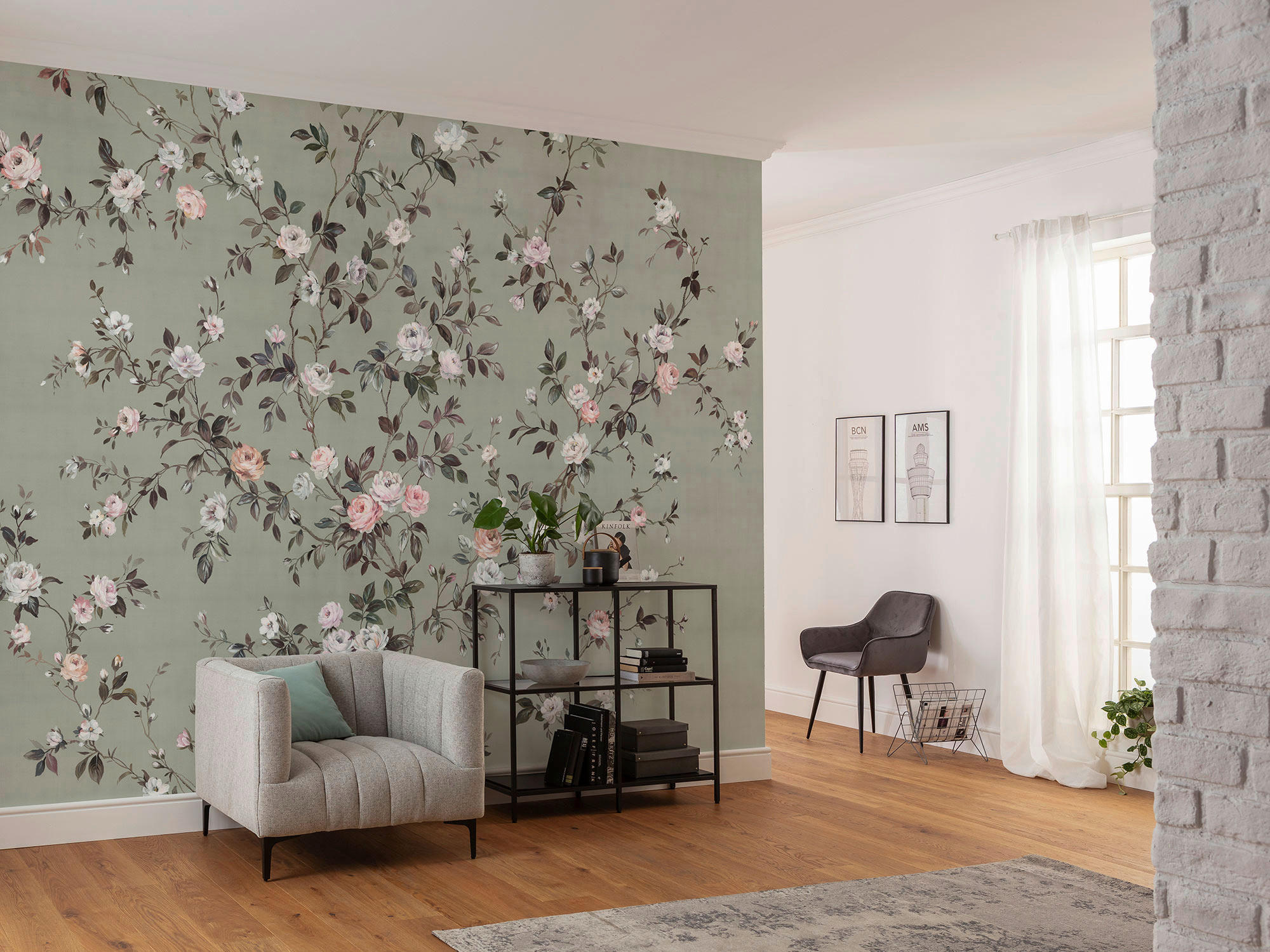 VLIESTAPETE - Rosa/Weiß, Basics (350/250cm) - Xora