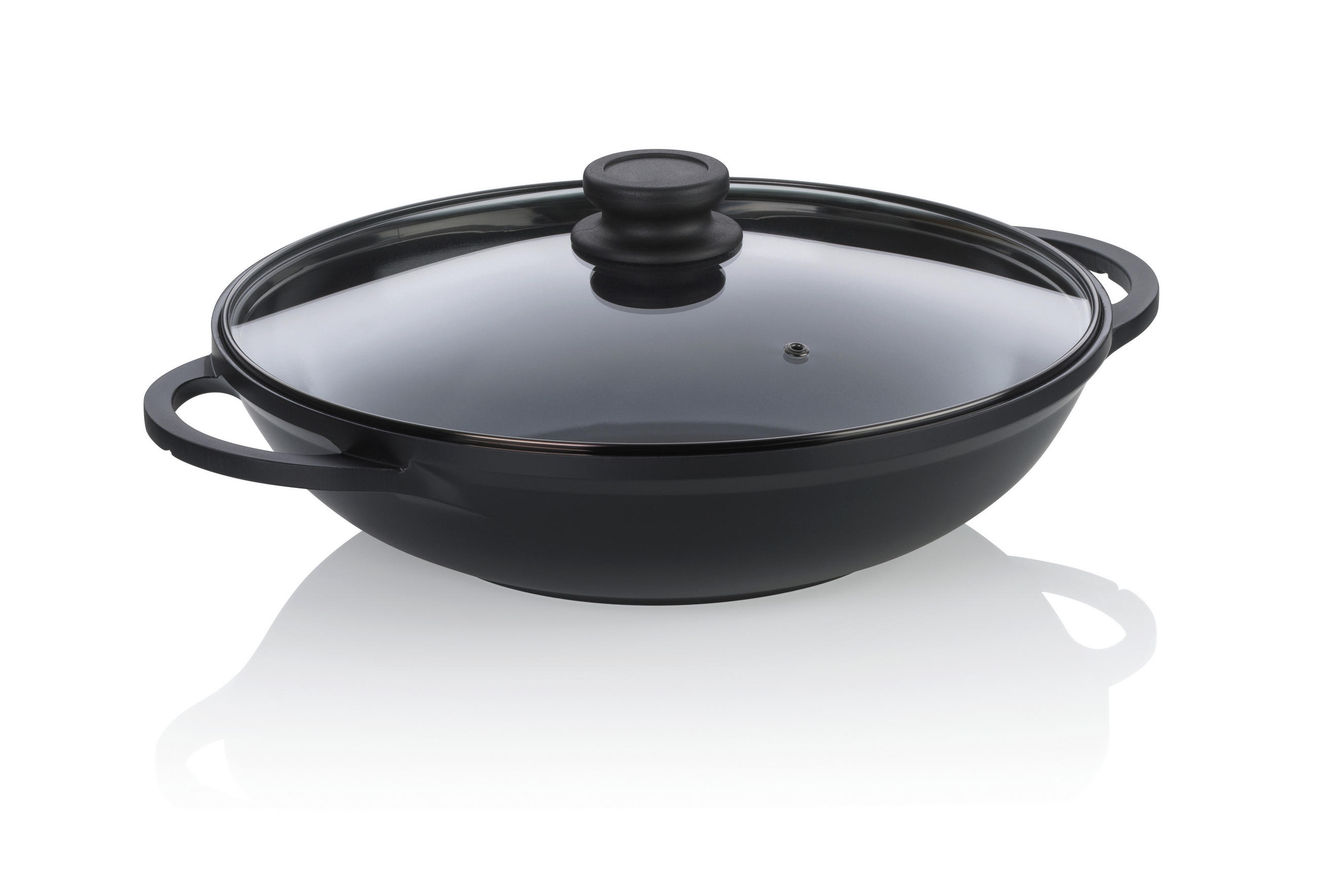 WOK Atura Keramikbeschichtung  - Schwarz, KONVENTIONELL, Glas/Metall (32/8.5cm) - Kela