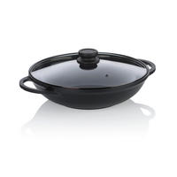WOK  - Schwarz, KONVENTIONELL, Glas/Metall (32/8.5cm) - Kela