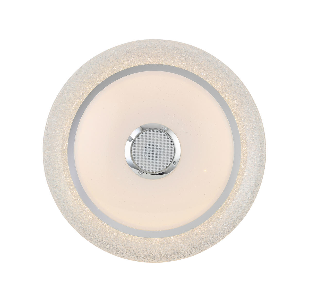 LED MENNYEZETI LÁMPA - krómszínű/fehér, Trend, műanyag/fém (38/8cm) - Novel