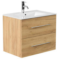 WASCHTISCHKOMBI 71 cm  - Eichefarben/Weiß, Basics, Keramik/Holzwerkstoff (71cm) - MID.YOU