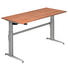 SCHREIBTISCH - Silberfarben/Nussbaumfarben, KONVENTIONELL, Holzwerkstoff/Metall (180/72-119/80cm) SCHREIBTISCH - Silberfarben/Nussbaumfarben, KONVENTIONELL, Holzwerkstoff/Metall (180/72-119/80cm)