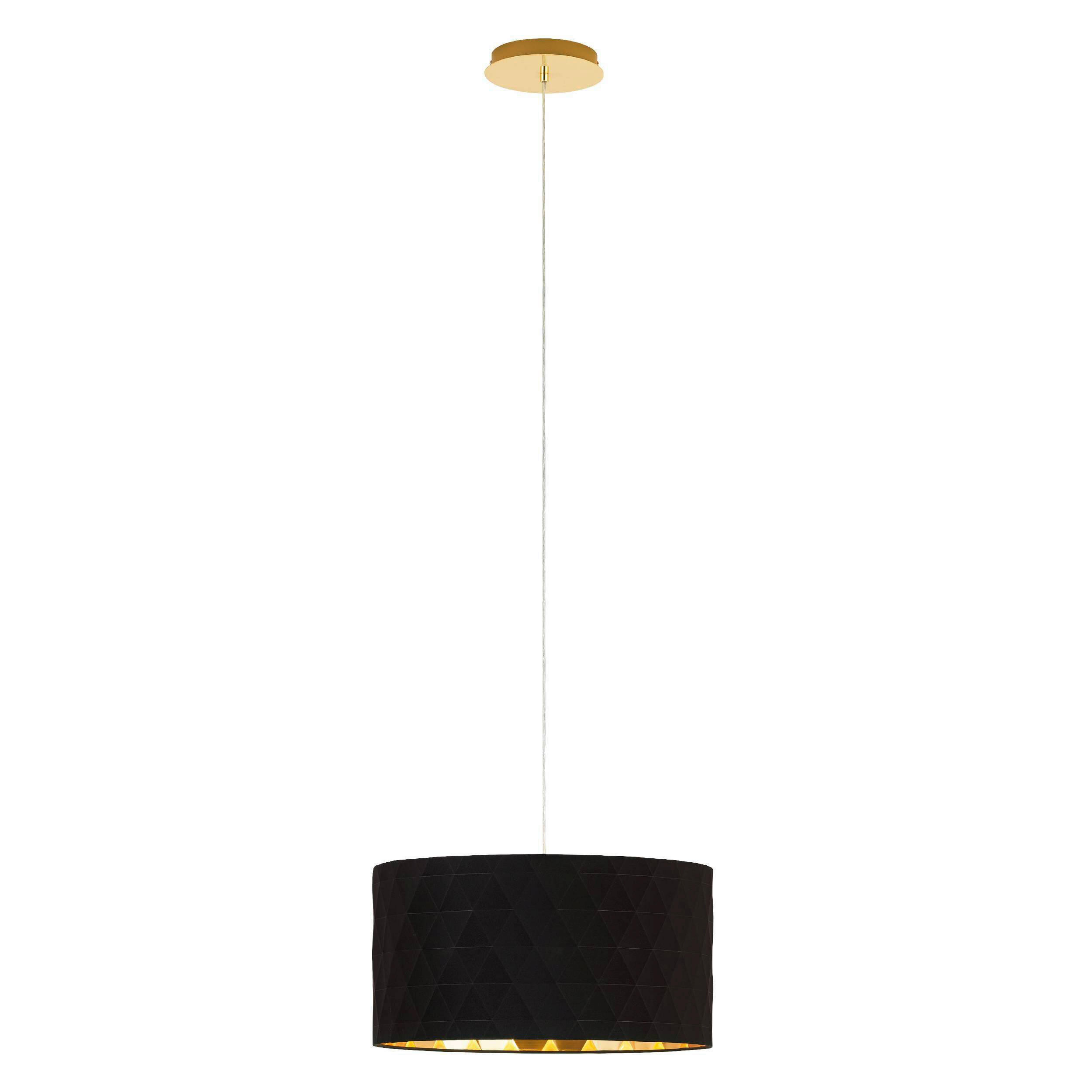 Eglo Hängeleuchte Dolorita Schwarz, Gold, Messing 150 cm