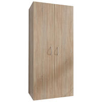 MEHRZWECKSCHRANK 80/185/40 cm  in Eichefarben  - Eichefarben/Alufarben, KONVENTIONELL, Holzwerkstoff/Kunststoff (80/185/40cm) - Xora