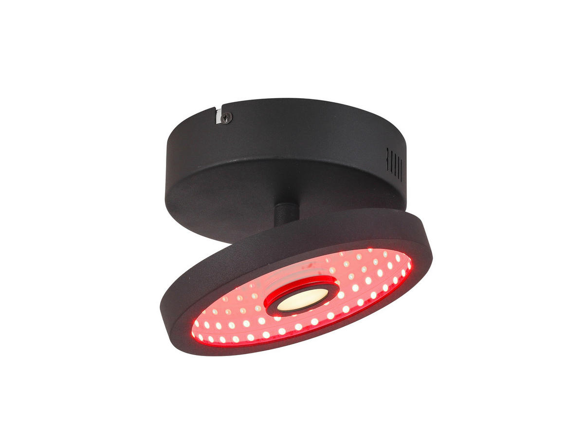 LED-STRAHLER 17/10 cm   - Schwarz, LIFESTYLE, Kunststoff/Metall (17/10cm) - Novel