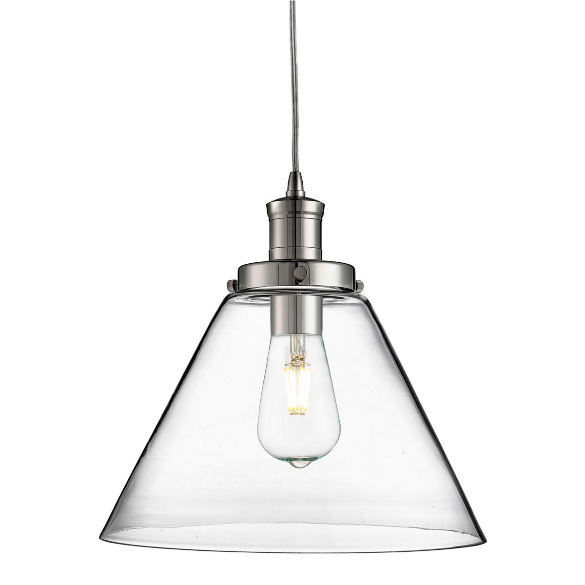 VISEČA SVETILKA   29/28/29 cm          60 W E27 - prozorno, Basics, kovina/steklo (29/28/29cm)