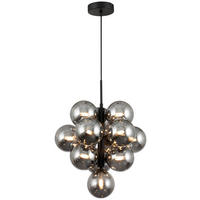 HÄNGELEUCHTE 40/153 cm  - Schwarz, Trend, Glas/Metall (40/153cm) - Novel