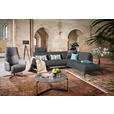 ECKSOFA in Flachgewebe, Struktur Grau  - Anthrazit/Grau, Design, Textil/Metall (254/230cm) - Ambiente