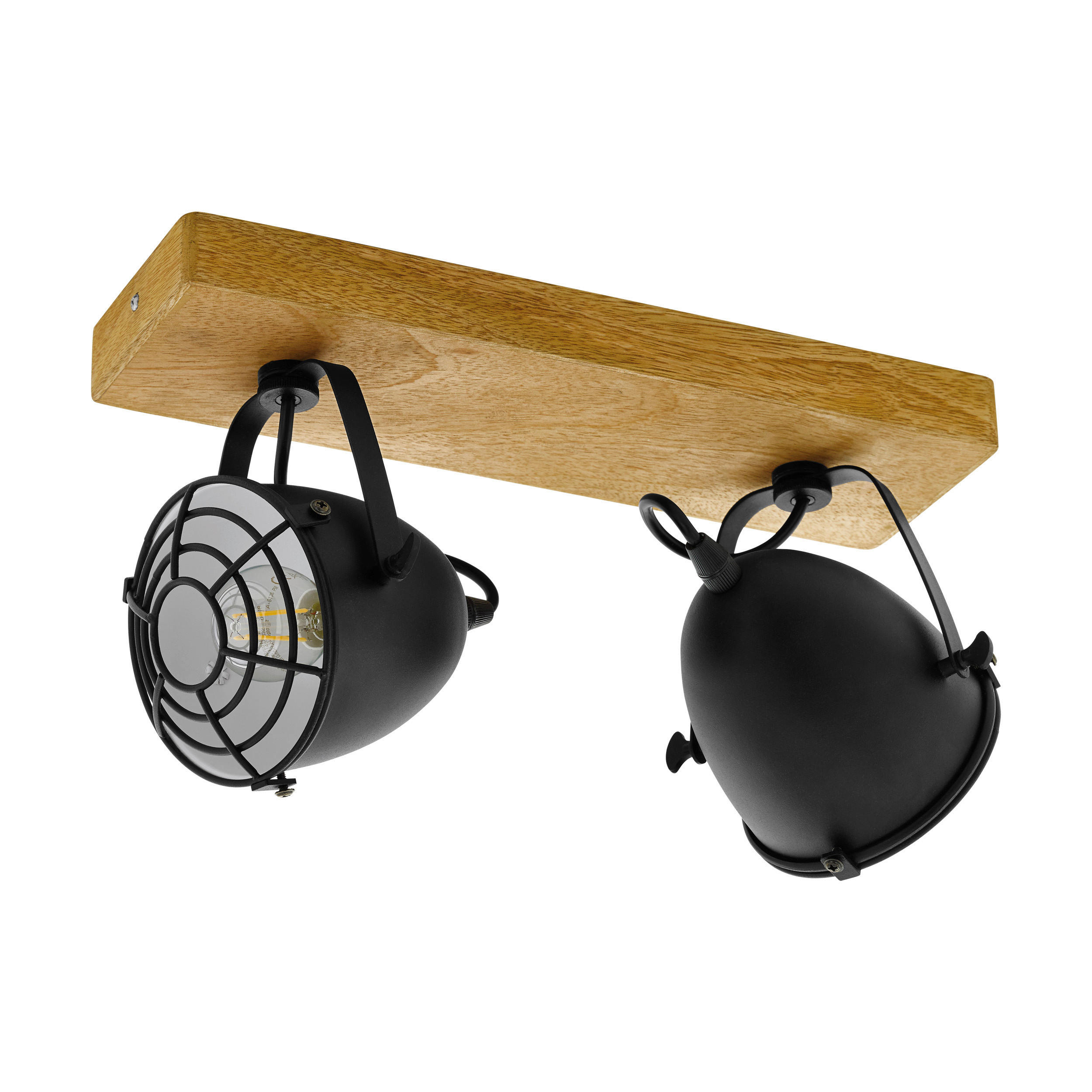 TAKSPOT 36/11/20,5 cm   - svart/naturfärgad, Natur, metall/trä (36/11/20,5cm) - Eglo