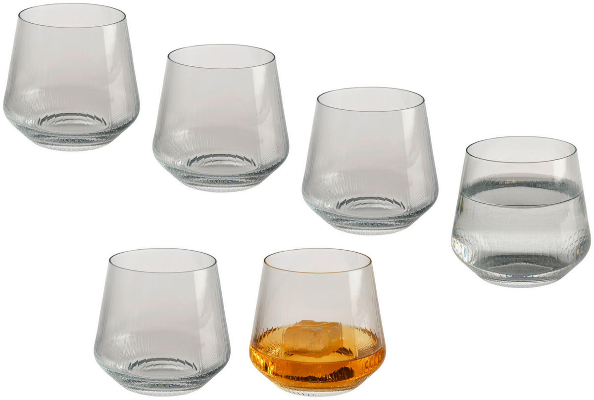 GLÄSERSET Sonnenschliff  6-teilig  - Klar, Design, Glas (9,6/9/9,6cm) - Ritzenhoff