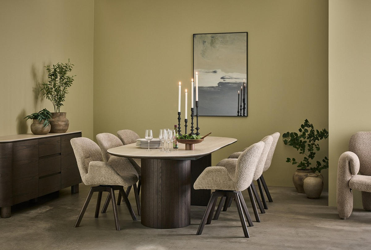 SIDEBOARD 180/80/45 cm  - beige/mörkbrun, Design, trämaterial/trä (180/80/45cm) - Best Price
