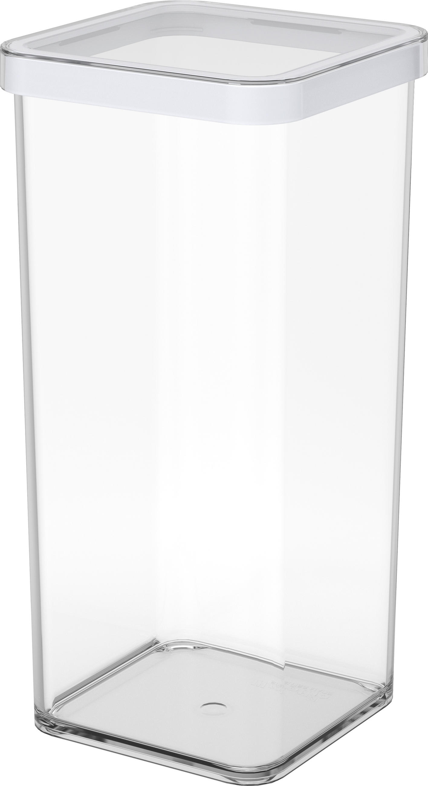 VORRATSDOSE 1,5 l  - Klar/Weiss, Basics, Kunststoff (10/10/21,4cm) - Rotho