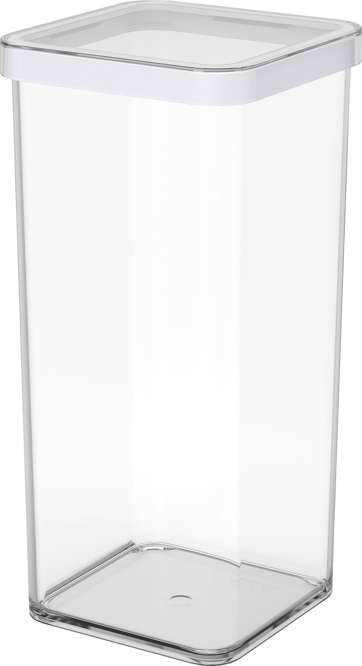 VORRATSDOSE 1,5 l  - Klar/Weiss, Basics, Kunststoff (10/10/21,4cm) - Rotho