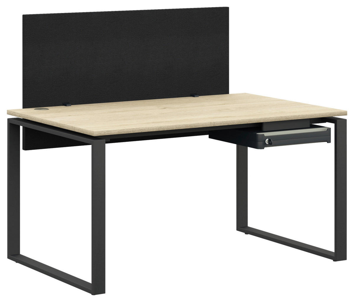 JUGENDSCHREIBTISCH 140/80/72 cm  in Anthrazit, Eichefarben  - Eichefarben/Anthrazit, Design, Holzwerkstoff/Textil (140/80/72cm) - Cantus