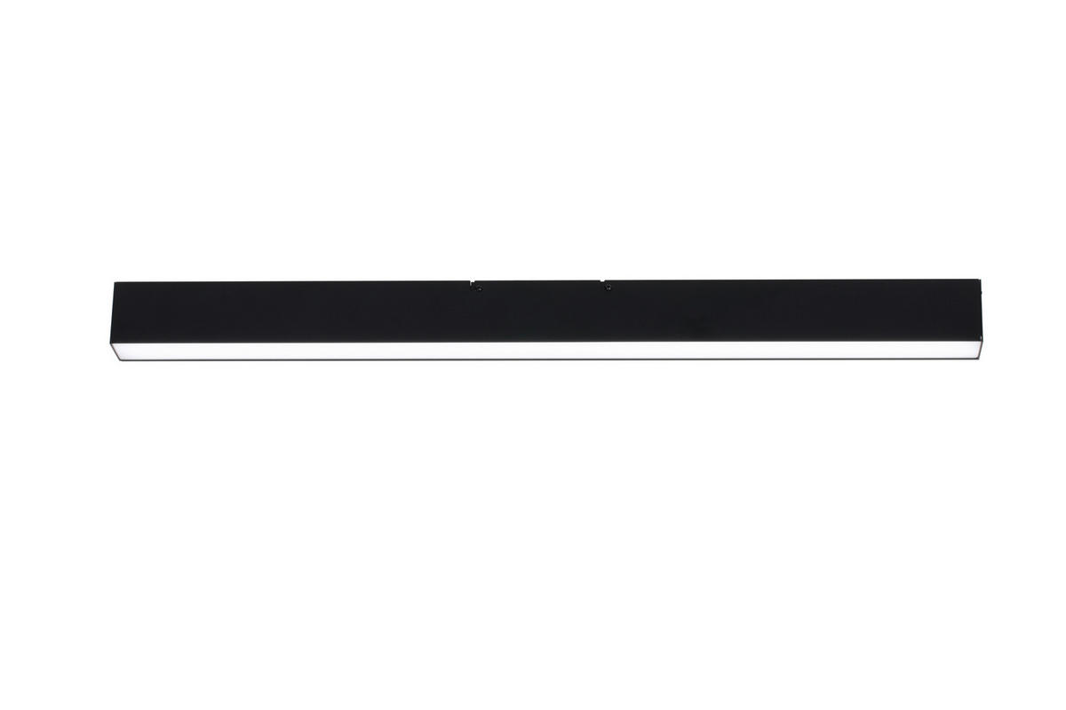 LED-DECKENLEUCHTE Rijeka 100/7,7/6 cm   - Schwarz, Design, Kunststoff/Metall (100/7,7/6cm) - Novel
