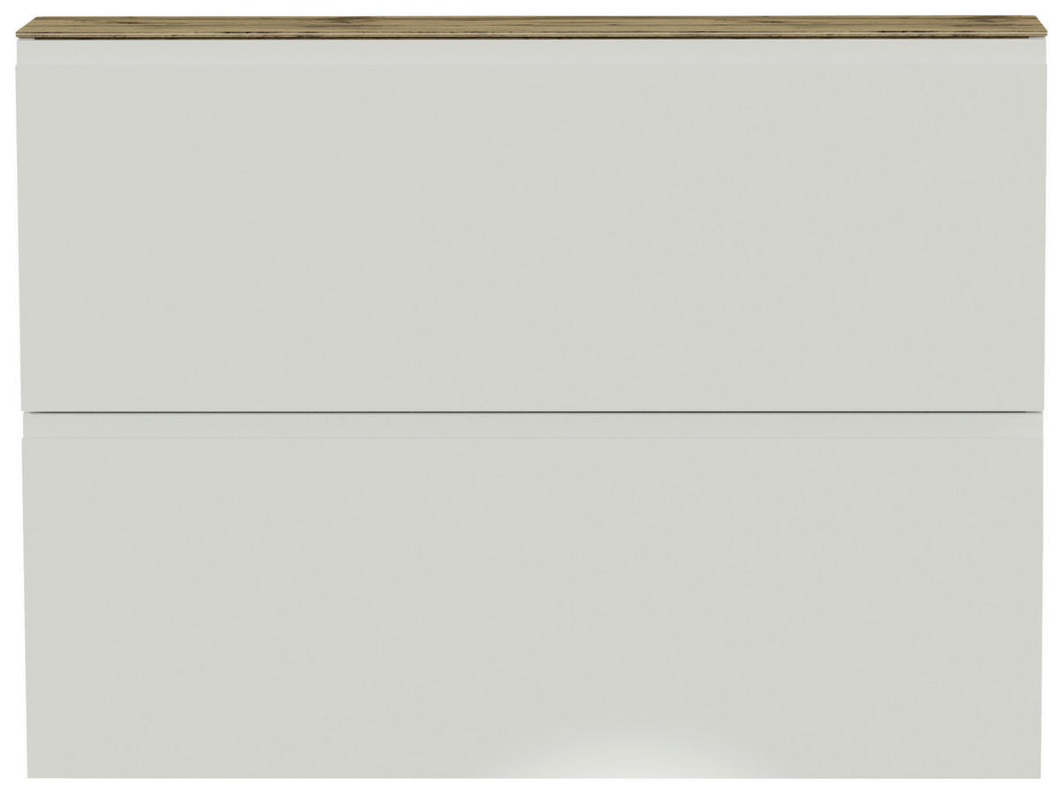HÄNGESCHUHSCHRANK Gardasee  in 110/82/22 cm  - Weiss/Eichefarben, Design, Holzwerkstoff (110/82/22cm) - Moderano